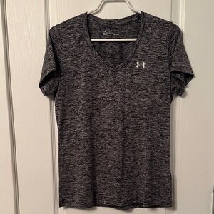 Under Armour Women's Heathered Gray V-Neck Tee